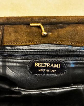 Borsa vintage Beltrami in camoscio marrone