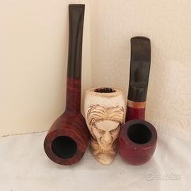 set di tre pipe usate