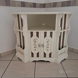 mobile vero legno angolare porta tv 
