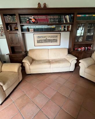 Divano + 2 poltrone Chateau d'Ax in alcantara