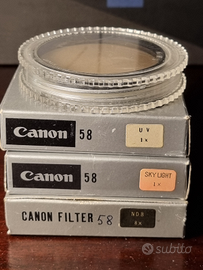 N. 4 Filtri Canon e Hoya diametro 58mm