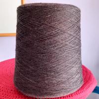 rocca di filato misto lana da maglieria marrone