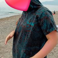 Poncho con cappuccio cambio in spiaggia