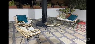 Set giardino in rattan