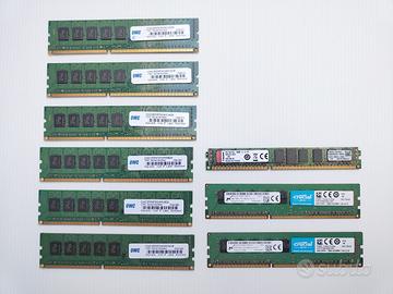Lotto di 9 Banchi RAM DDR3 ECC (36 GB Totali)