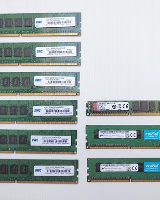 Lotto di 9 Banchi RAM DDR3 ECC (36 GB Totali)