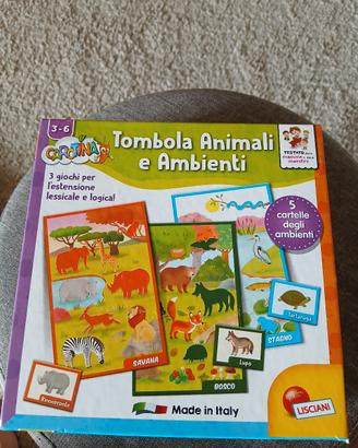 tombola degli animali e ambienti