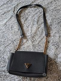 Borsa Mini Tracolla GUESS Nera e Oro