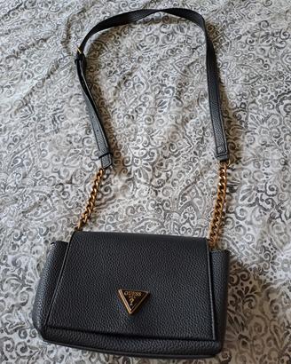 Borsa Mini Tracolla GUESS Nera e Oro