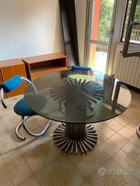 Set tavolo e 4 sedie design anni 70