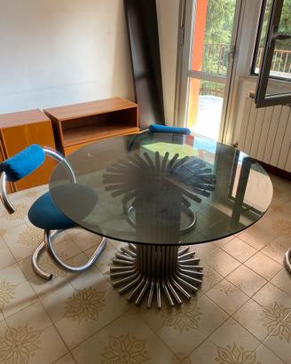 Set tavolo e 4 sedie design anni 70
