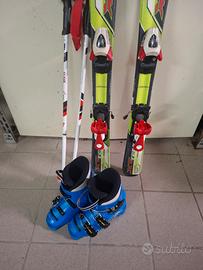 sci  racchette e scarponi  bambino kit completo