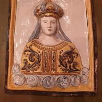 Antica Madonna in terracotta smaltata