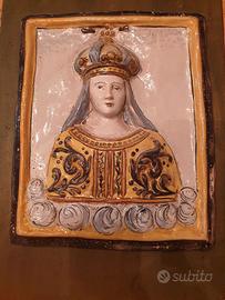 Antica Madonna in terracotta smaltata