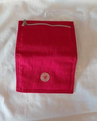 Portafoglio Roncato tessuto grigio e fucsia