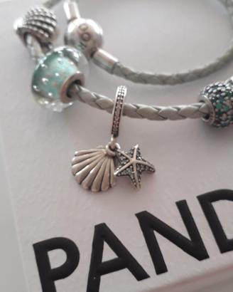 Charm pendente conchiglia e stella marina Pandora 