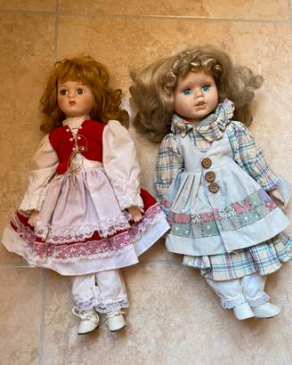 Bambole di ceramica molto vintage