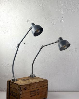 Coppia di Lampade Industriali da Officina anni '50
