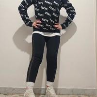 Tuta 3 pezzi, felpa Pyrex leggins e canotta