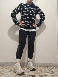 Tuta 3 pezzi, felpa Pyrex leggins e canotta