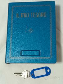 Salvadanaio Libro "IL MIO TESORO" con chiave