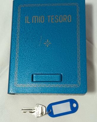 Salvadanaio Libro "IL MIO TESORO" con chiave