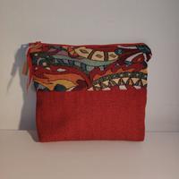 Astuccio di stoffa artigianale rosso