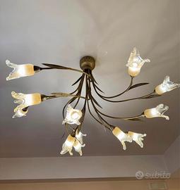 Lampadari in vetro e metallo