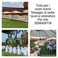 Sedie tavoli ombrelloni