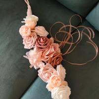 Embrasse floreale per tende fatta a mano