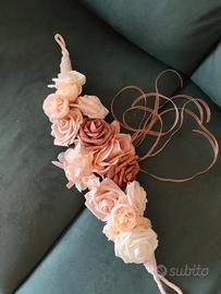 Embrasse floreale per tende fatta a mano