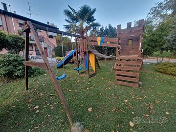 parco giochi in legno da esterno wickey smart hero