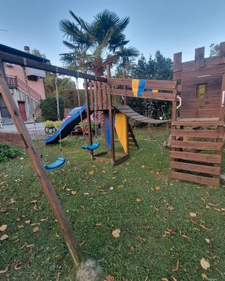 parco giochi in legno da esterno wickey smart hero