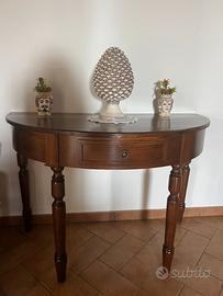 Consolle in legno massello con cassetto