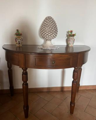 Consolle in legno massello con cassetto
