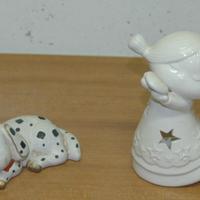 2 Oggetti Soprammobili, Cane dalmata e Angioletto