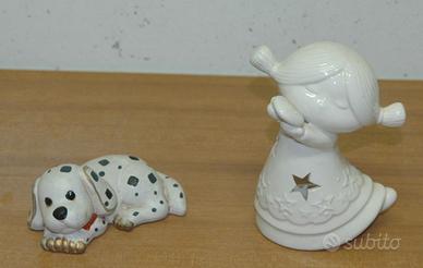 2 Oggetti Soprammobili, Cane dalmata e Angioletto
