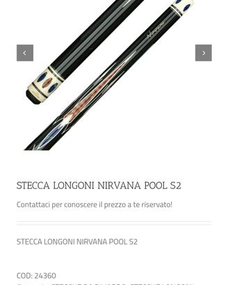 Stecca Biliardo Longoni  Nirvana Pool