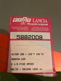 Guarnizioni cambio Fiat Ritmo, Regata, X1/9