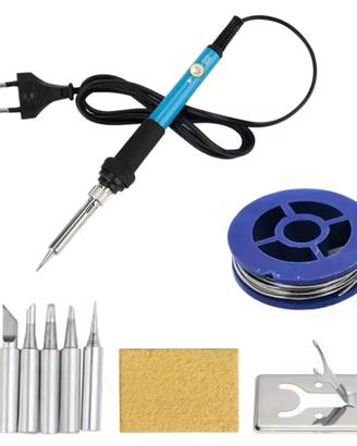 Saldatore con accessori set 60w temp regolabile