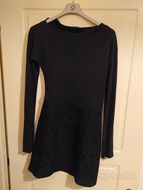 Abito chic nero in pizzo di viscosa e lana Liu Jo