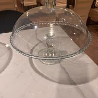 Campana di vetro con alzata