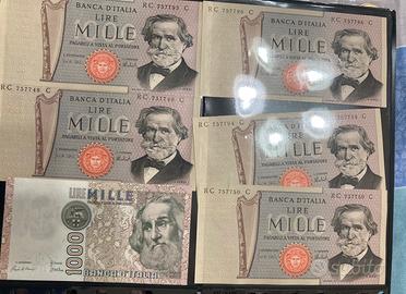 Banconote 1000 lire giuseppe verdi fds