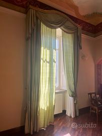 Tende in shantung di pura seta con riloghe antiche