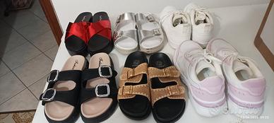 ciabatte e scarpe ginnastica in stock n 40/41