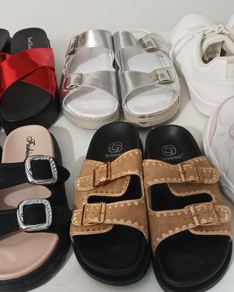 ciabatte e scarpe ginnastica in stock n 40/41