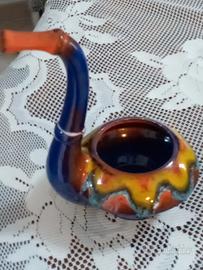 pipa in porcellana,, lavorazione India 