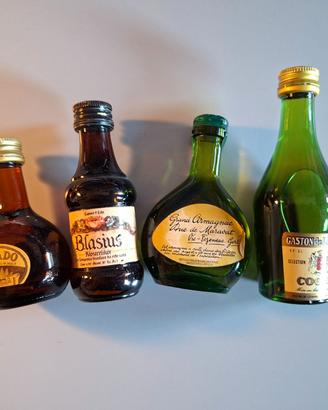 n. 4 bottiglie Mignon anni 70-