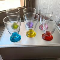 Set da 6 bicchieri con sfondo colorato