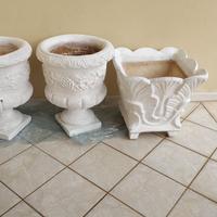 Vasi classici in cemento Bianco